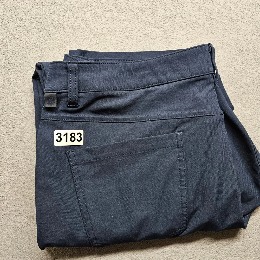 Lululemon Mens Commission‎ Pant Classic Navy Blue 36 Tech Chino Trousers LM5ADGT